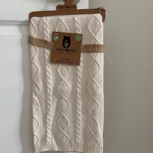 Rabbit & Bear Organic Cream Knit Baby Blanket